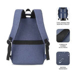 Mochila Subblim City Backpack para Portátiles hasta 15.6"/ Puerto USB/ Azul - PixelPlaza