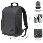 Mochila Subblim Xpand Air Padding Backpack para Portátiles hasta 15.6"/ Puerto USB/ Negro - PixelPlaza