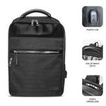 Mochila Subblim Business V2 AP Backpack para Portátiles hasta 15.6"/ Puerto USB/ Negra - PixelPlaza