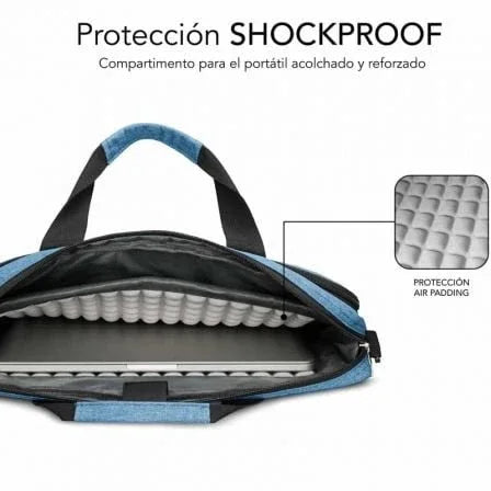 Mochila Subblim Air Padding Laptop Bag para Portátiles hasta 15.6"/ Azul - PixelPlaza