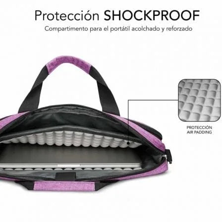 Mochila Subblim Air Padding Laptop Bag para Portátiles hasta 15.6"/ Rosa - PixelPlaza