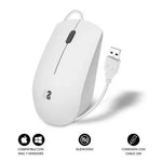 Ratón Subblim Business Silencioso/ Hasta 1200 DPI/ Blanco - PixelPlaza