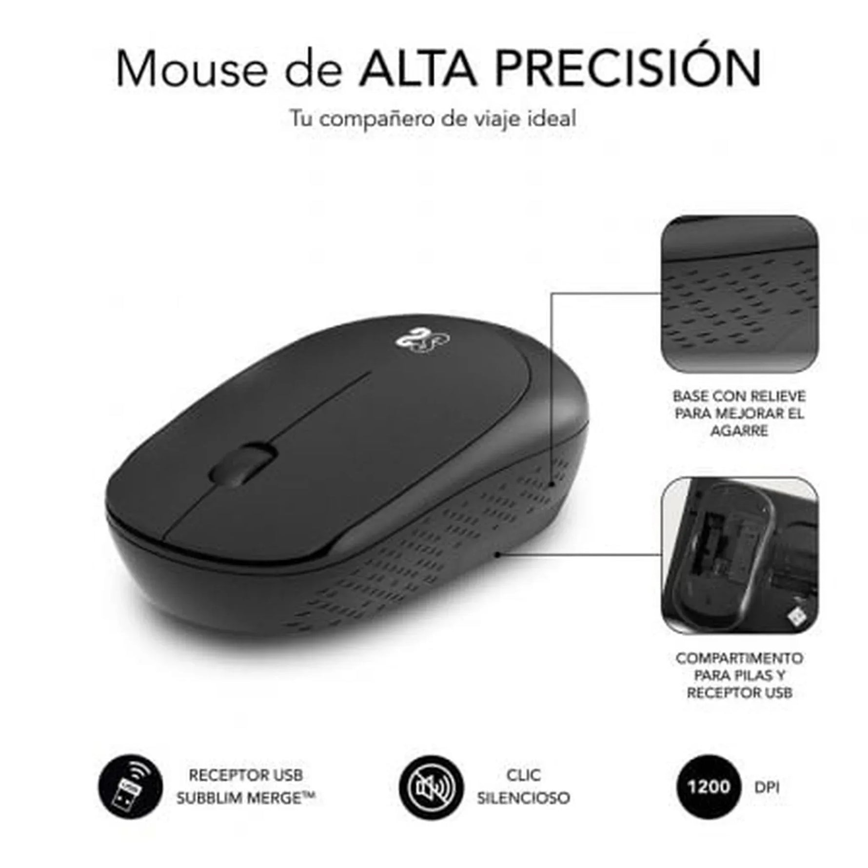 Ratón Inalámbrico Subblim Business Plus Silencioso/ Hasta 1200 DPI - PixelPlaza