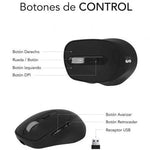 Ratón Ergonómico Inalámbrico por Bluetooth/ 2.4GHz Subblim Comfort Ergo Dual Battery/ Batería recargable/ Hasta 2400 DPI/ Negro - PixelPlaza
