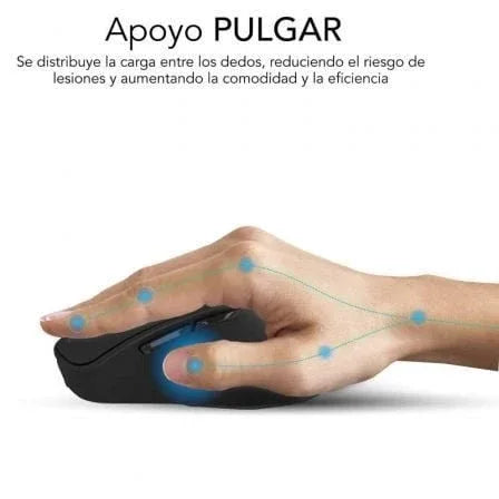 Ratón Ergonómico Inalámbrico por Bluetooth/ 2.4GHz Subblim Comfort Ergo Dual Battery/ Batería recargable/ Hasta 2400 DPI/ Negro - PixelPlaza