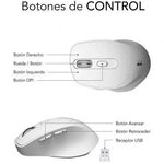 Ratón Ergonómico Inalámbrico por Bluetooth/ 2.4GHz Subblim Comfort Ergo Dual Battery/ Batería recargable/ Hasta 2400 DPI/ Blanco - PixelPlaza
