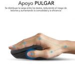 Ratón Ergonómico Inalámbrico por Bluetooth/ 2.4GHz Subblim Curve Ergo Dual Battery/ Batería recargable/ Hasta 1600 DPI/ Negro - PixelPlaza