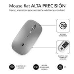 Ratón Inalámbrico por Bluetooth Subblim Dual Flat/ Batería recargable/ Hasta 1600 DPI/ Plata - PixelPlaza