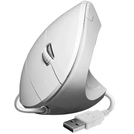 Ratón Vertical Subblim Glide Vertical Ergo Wired/ Hasta 1600 DPI/ Blanco - PixelPlaza