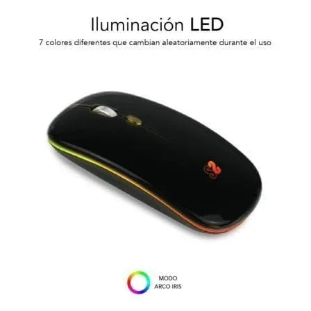 Ratón Inalámbrico por Bluetooth Subblim LED Dual Flat/ Batería recargable/ Hasta 1600 DPI - PixelPlaza