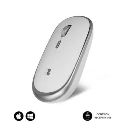 Ratón Mini Inalámbrico Subblim Wireless Mini/ Hasta 1600 DPI/ Plata - PixelPlaza