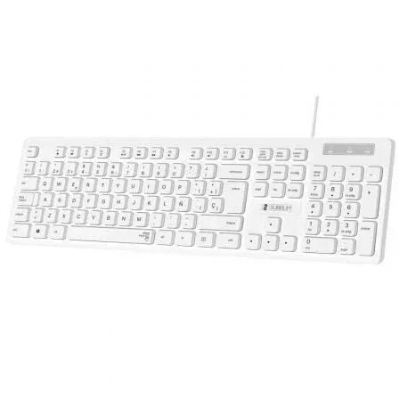 Teclado Subblim Business Slim Silencioso/ Blanco - PixelPlaza
