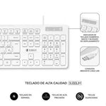 Teclado Subblim Business Slim Silencioso/ Blanco - PixelPlaza