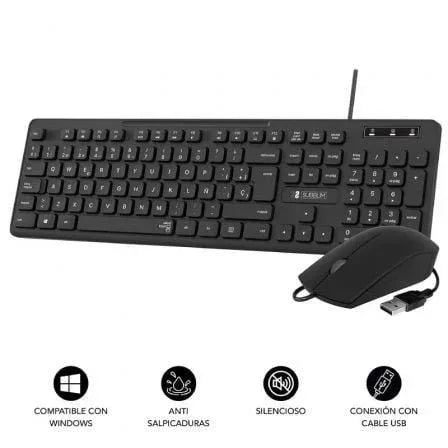 Teclado y Ratón Subblim Combo Business Slim CSSK01 - PixelPlaza