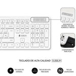 Teclado y Ratón Subblim Combo Business Slim Silencioso Inalámbrico/ Blanco - PixelPlaza