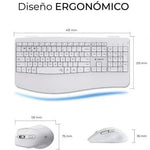 Teclado y Ratón Inalámbrico Subblim Combo Dual Office Prowave/ Blanco - PixelPlaza