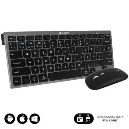 Teclado y Ratón Inalámbrico Subblim OCO020 Combo Multidispositivo Compacto/ Gris - PixelPlaza