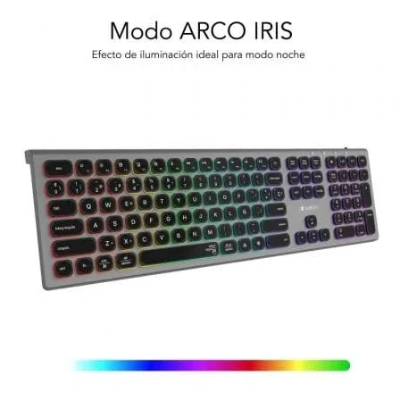 Teclado Inalámbrico Subblim Master/ Gris y Negro - PixelPlaza