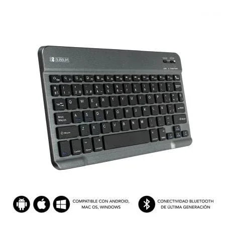 Teclado Compacto Inalámbrico por Bluetooth Subblim Smart/ Gris - PixelPlaza