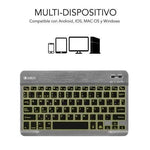 Teclado Compacto Inalámbrico por Bluetooth Subblim Smart Backlit/ Gris - PixelPlaza