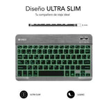 Teclado Compacto Inalámbrico por Bluetooth Subblim Smart Backlit/ Gris - PixelPlaza