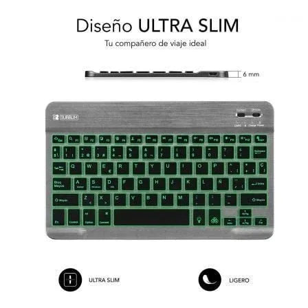 Teclado Compacto Inalámbrico por Bluetooth Subblim Smart Backlit/ Gris - PixelPlaza