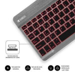 Teclado Compacto Inalámbrico por Bluetooth Subblim Smart Backlit/ Gris - PixelPlaza
