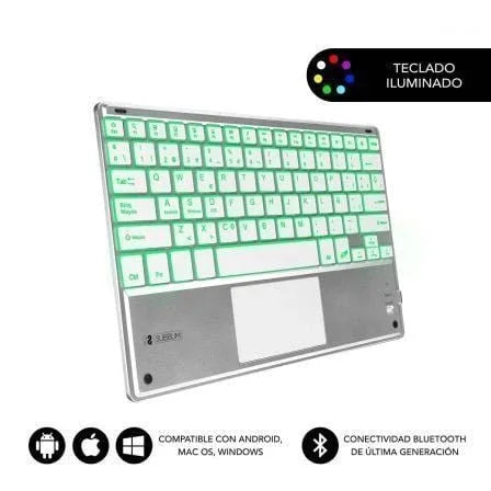 Teclado Compacto Inalámbrico por Bluetooth Subblim SMBT50/ Plata - PixelPlaza