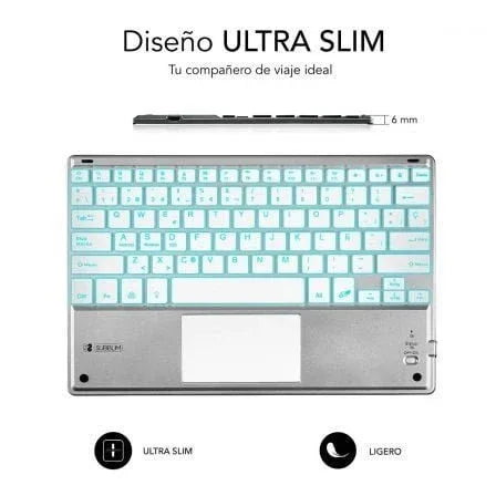 Teclado Compacto Inalámbrico por Bluetooth Subblim SMBT50/ Plata - PixelPlaza