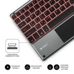 Teclado Compacto Inalámbrico por Bluetooth Subblim Touchpad Smart Blacklit/ Gris - PixelPlaza