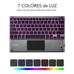 Teclado Compacto Inalámbrico por Bluetooth Subblim Touchpad Smart Blacklit/ Gris - PixelPlaza