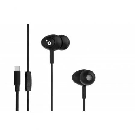 Auriculares Intrauditivos Sunstech BEATC/ con Micrófono/ USB Tipo-C/ Negros - PixelPlaza