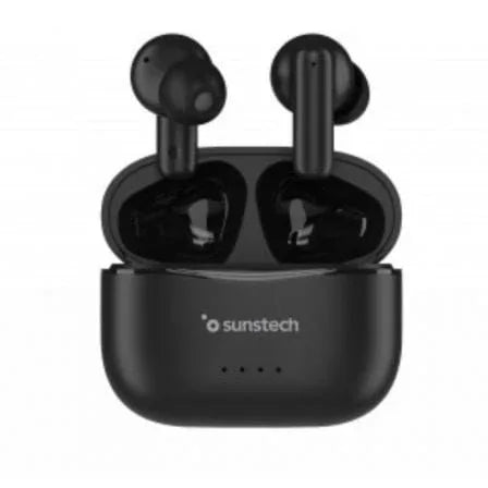 Auriculares Bluetooth Sunstech WAVEPODSBK con estuche de carga/ Autonomía 4.5h/ Negros - PixelPlaza