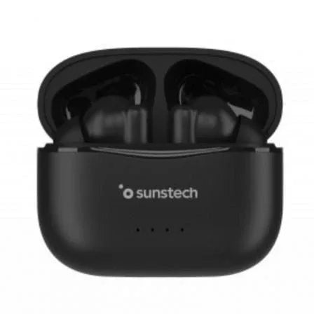 Auriculares Bluetooth Sunstech WAVEPODSBK con estuche de carga/ Autonomía 4.5h/ Negros - PixelPlaza