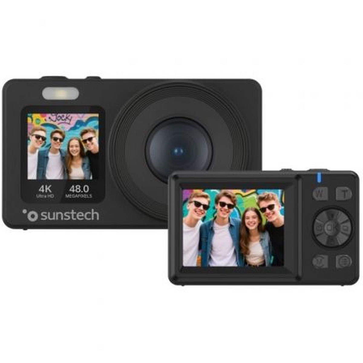 Cámara Digital Deportiva Sunstech DCAM4825/ 48MP/ Zoom Óptico 18x/ Negra