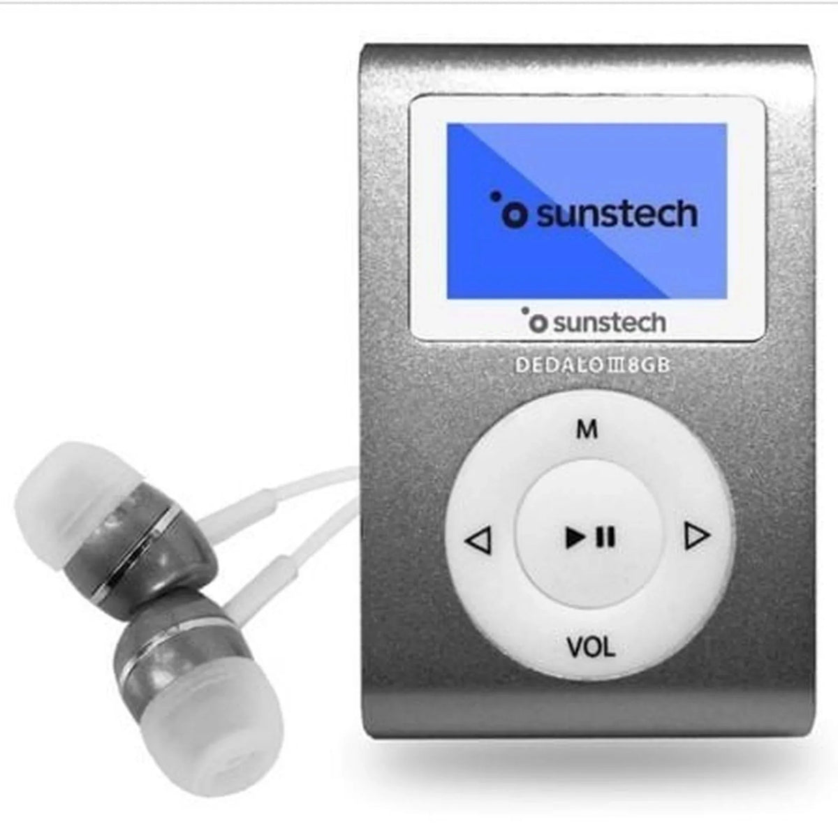 Reproductor MP3 Sunstech Dedalo III 8GB Radio FM Gris #gris