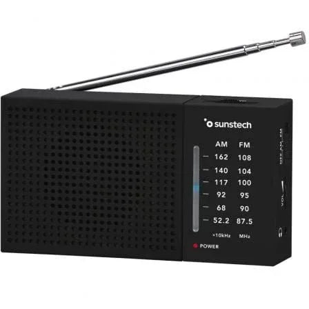 Radio Portátil Sunstech RPS412/ Negra - PixelPlaza