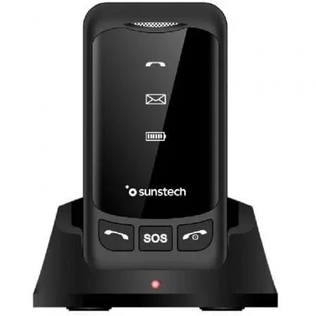 Teléfono Móvil Sunstech CELT25BK para Personas Mayores/ Negro - PixelPlaza