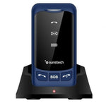 Teléfono Móvil Sunstech CELT25BL para Personas Mayores/ Azul - PixelPlaza