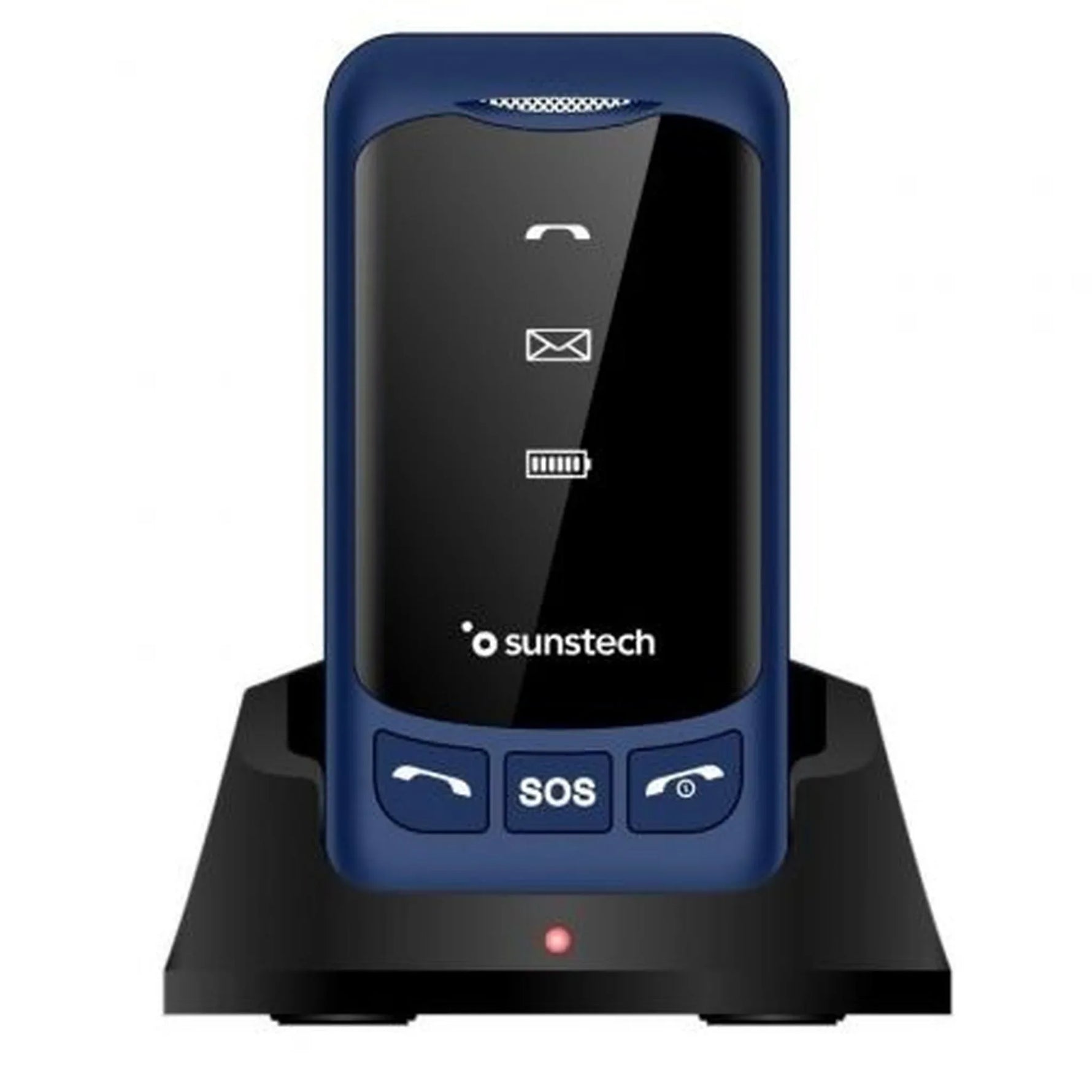 Teléfono Móvil Sunstech CELT25BL para Personas Mayores/ Azul - PixelPlaza