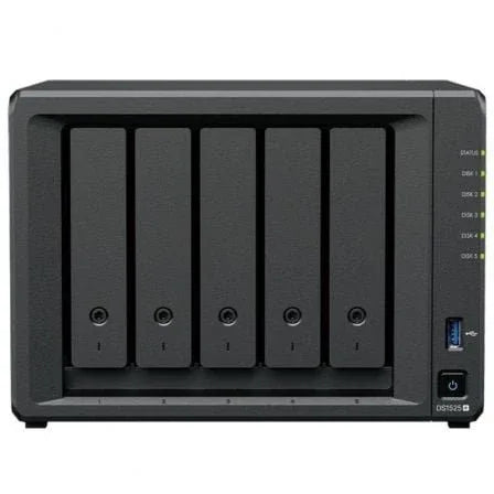 NAS Synology Diskstation DS1525+/ 5 Bahías 3.5"- 2.5"/ 8GB DDR4/ Formato Torre - PixelPlaza