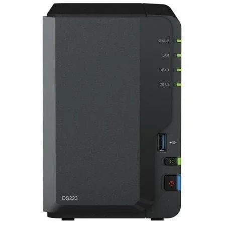NAS Synology Diskstation DS223/ 2 Bahías 3.5"- 2.5"/ 2GB DDR4/ Formato Torre - PixelPlaza