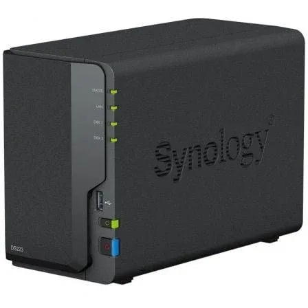 NAS Synology Diskstation DS223/ 2 Bahías 3.5"- 2.5"/ 2GB DDR4/ Formato Torre - PixelPlaza