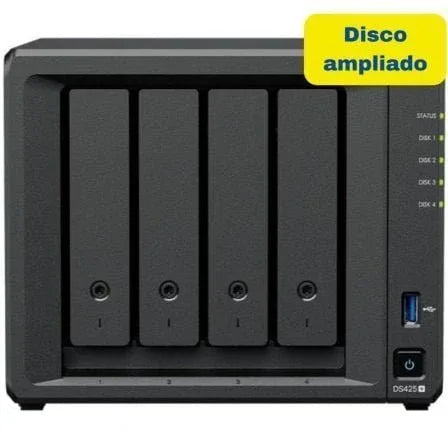 NAS Synology Diskstation DS425+/ 4 Bahías 3.5"- 2.5"/ 2GB DDR4/ 8TB/ Formato Torre - PixelPlaza