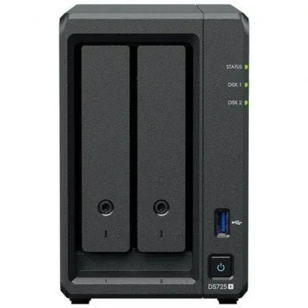 NAS Synology Diskstation DS725+/ 2 Bahías 3.5"- 2.5"/ 4GB DDR4/ Formato Torre - PixelPlaza