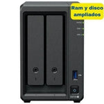 NAS Synology Diskstation DS725+/ 2 Bahías 3.5"- 2.5"/ 8GB DDR4/ 8TB/ Formato Torre - PixelPlaza
