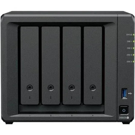 NAS Synology Diskstation DS925+/ 4 Bahías 3.5"- 2.5"/ 4GB DDR4/ Formato Torre - PixelPlaza