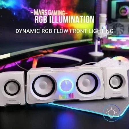 Altavoces Mars Gaming MS22W/ 35W/ 2.2/ Blancos - PixelPlaza