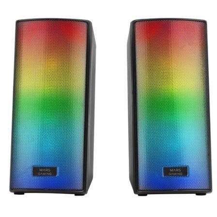 Altavoces con Bluetooth Mars Gaming MSRGB2/ 15W/ 2.0/ Negros - PixelPlaza