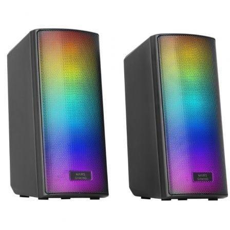 Altavoces con Bluetooth Mars Gaming MSRGB2/ 15W/ 2.0/ Negros - PixelPlaza